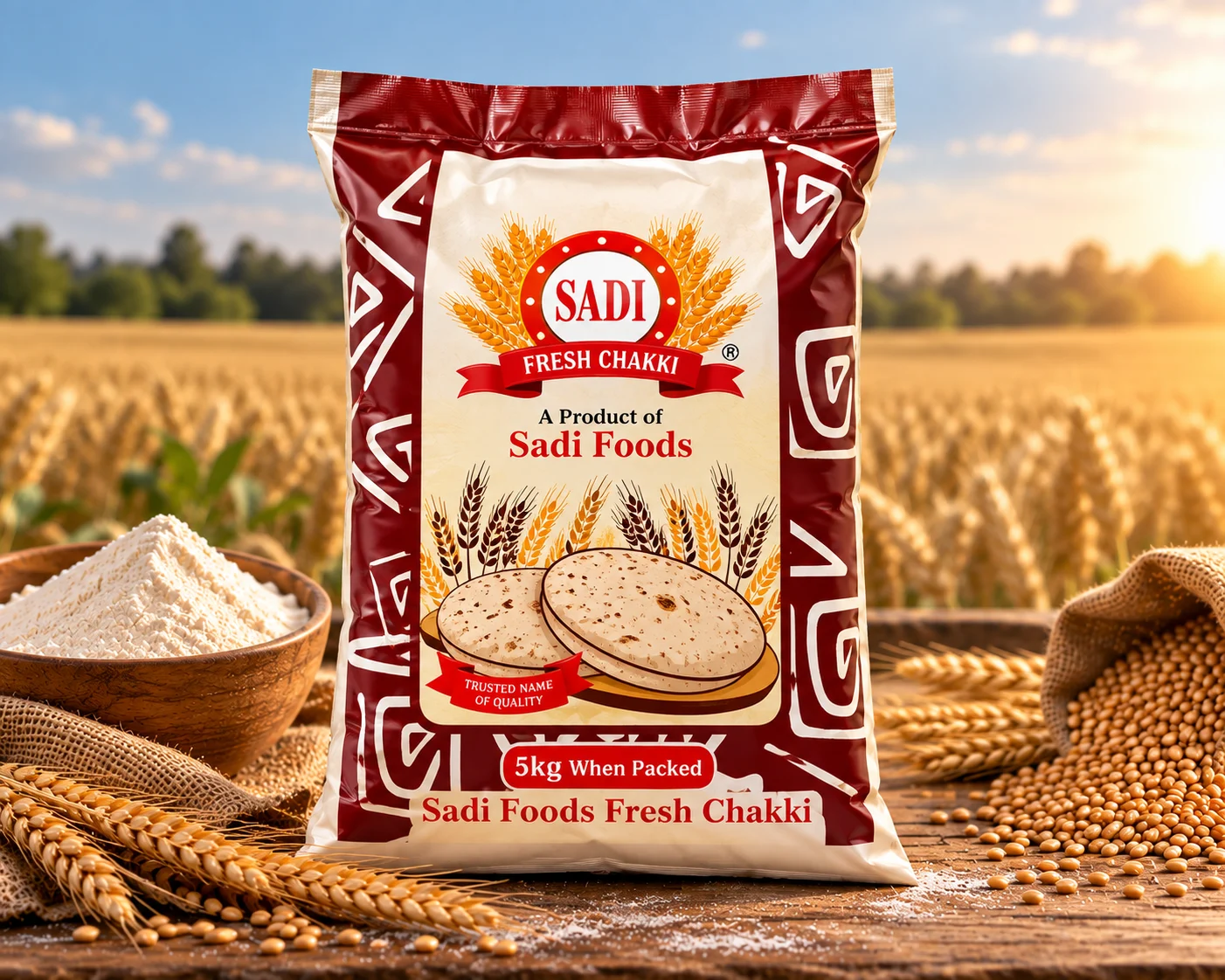 Sadi Chakki Atta 5kg pack